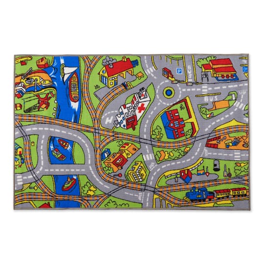 DII&#xAE; Street Map Kids Play Rug, 3ft. x 5ft.